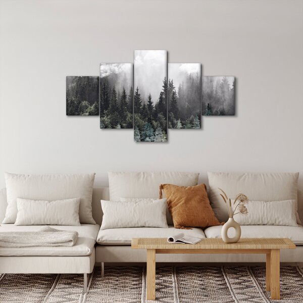 Obraz - Les s ilustrovanými prvky (125x70 cm)