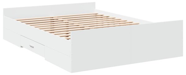 Rám postele se zásuvkami bílý 120 x 190 cm kompozitní dřevo 3280321