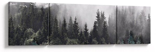 Obraz - Les s ilustrovanými prvky (170x50 cm)