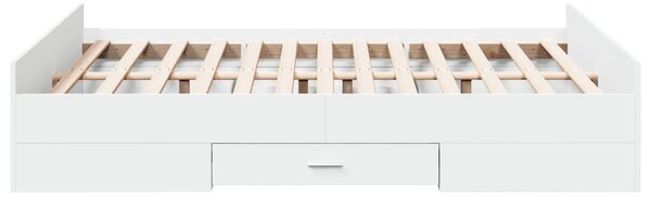 Rám postele se zásuvkami bílý 120 x 190 cm kompozitní dřevo 3280321