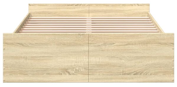 Rám postele se zásuvkami dub sonoma 140x190 cm kompozitní dřevo 3280309
