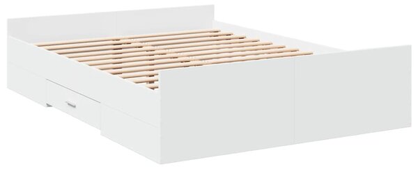 Rám postele se zásuvkami bílý 120 x 190 cm kompozitní dřevo 3280321
