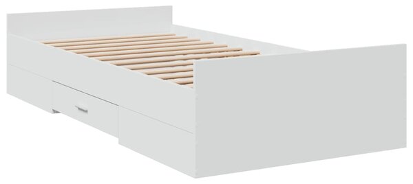 Rám postele se zásuvkami bílý 90 x 190 cm kompozitní dřevo 3280342