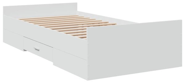 Rám postele se zásuvkami bílý 90 x 190 cm kompozitní dřevo 3280342
