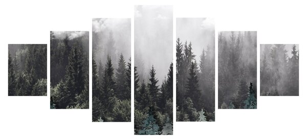 Obraz - Les s ilustrovanými prvky (210x100 cm)