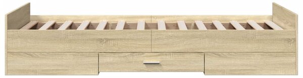 Rám postele se zásuvkami dub sonoma 90x200 cm kompozitní dřevo 3280337