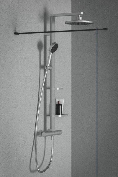 Ideal Standard Alu+ sprchová sada na stěnu s termostatem s dešťovou sprchou chrom BD583SI
