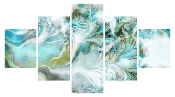 Obraz - Malba abstraktních vzorů (125x70 cm)