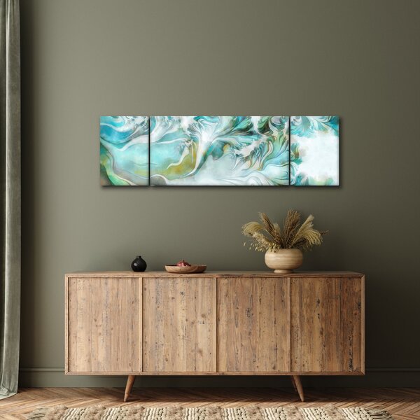 Obraz - Malba abstraktních vzorů (170x50 cm)