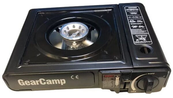 Cestovní plynový vařič GearCamp BDZ-155-A na plynové kartuše + kufřík