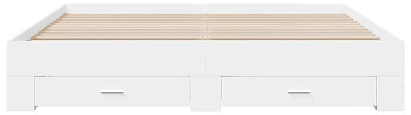 Rám postele se zásuvkami bílý 180 x 200 cm kompozitní dřevo 3280363