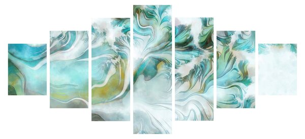 Obraz - Malba abstraktních vzorů (210x100 cm)