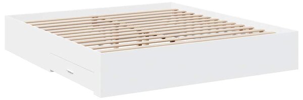 Rám postele se zásuvkami bílý 180 x 200 cm kompozitní dřevo 3280363