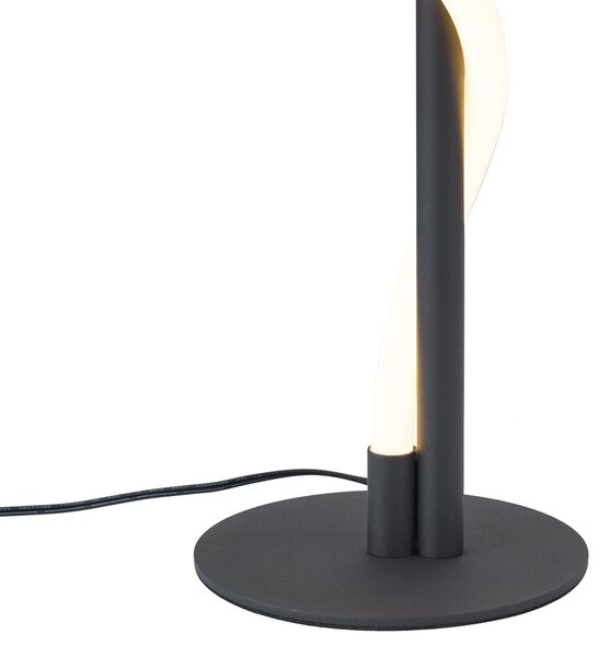 Moderní stolní lampa černá vč. LED s 3-stupňovým stmíváním - Twirl