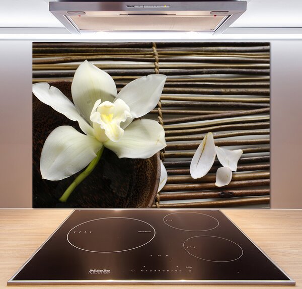 Skleněný panel do kuchynské linky Orchidej pl-pksh-100x70-f-14760003
