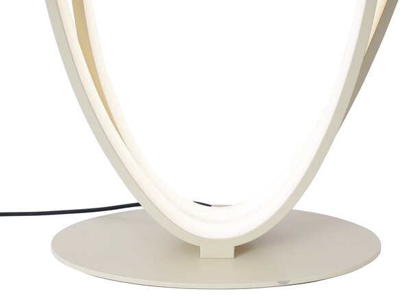 Designová stojací lampa béžová vč. LED 3-stupňové stmívání - Boomerang