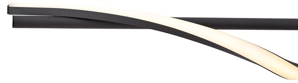 Designové závěsné svítidlo černé 110 cm vč. LED 3-krokové stmívatelné - Wokkel