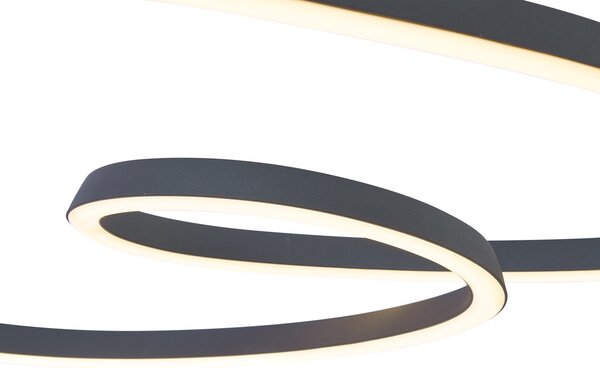 Skandinávské závěsné svítidlo černé 72 cm vč. LED s 3-stupňovým stmíváním - Circuit