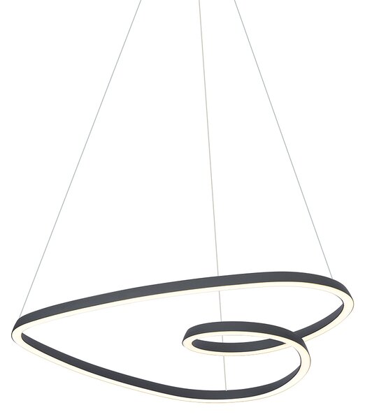 Skandinávské závěsné svítidlo černé 72 cm vč. LED s 3-stupňovým stmíváním - Circuit