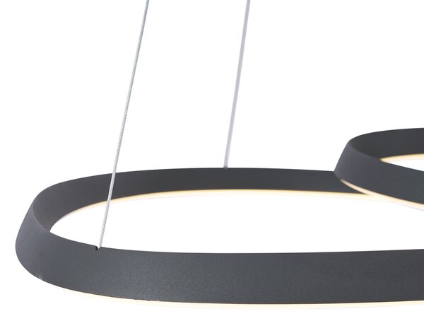 Skandinávské závěsné svítidlo černé 72 cm vč. LED s 3-stupňovým stmíváním - Circuit