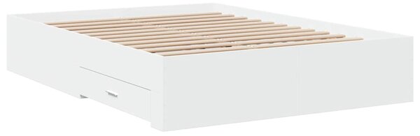 Rám postele se zásuvkami bílý 120 x 190 cm kompozitní dřevo 3280412