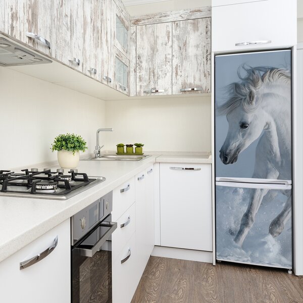 Samolepící nálepka na ledničku Bílý kůň FridgeStick-70x190-f-118288885