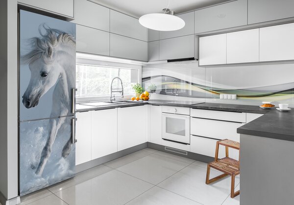 Samolepící nálepka na ledničku Bílý kůň FridgeStick-70x190-f-118288885