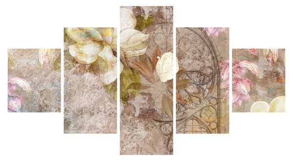 Obraz - Květinový ornament (125x70 cm)