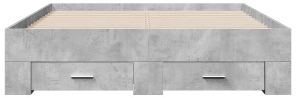 Rám postele se zásuvkami betonově šedý 120 x 200 cm kompozit 3280394