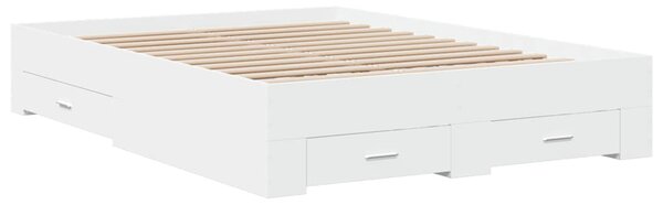 Rám postele se zásuvkami bílý 120 x 190 cm kompozitní dřevo 3280412