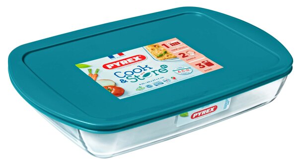 Skleněný pekáč s víkem PYREX 40x27cm/4,9l., borosilikát