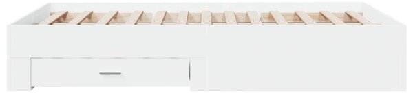 Rám postele se zásuvkami bílý 120 x 190 cm kompozitní dřevo 3280412