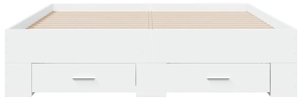 Rám postele se zásuvkami bílý 120 x 190 cm kompozitní dřevo 3280412