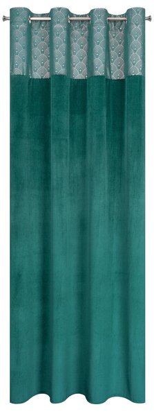 ZATEMŇOVACÍ ZÁVĚS NA KROUŽCÍCH AGNES 140X250 CM TYRKYSOVÁ