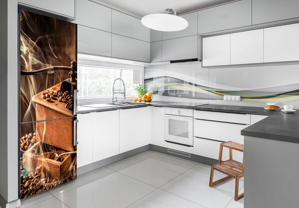 Nálepka na ledničku samolepící Zrnka kávy FridgeStick-70x190-f-118694149