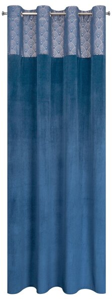 ZATEMŇOVACÍ ZÁVĚS NA KROUŽCÍCH AGNES 140X250 CM NÁMOŘNICKÁ MODRÁ
