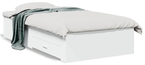 Rám postele se zásuvkami bílý 90 x 190 cm kompozitní dřevo 3280433