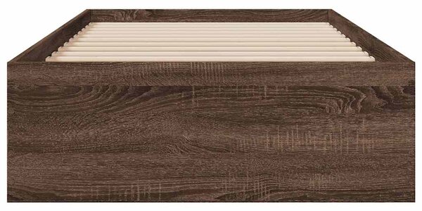 Rám postele se zásuvkami hnědý dub 75 x 190 cm kompozitní dřevo 3280446