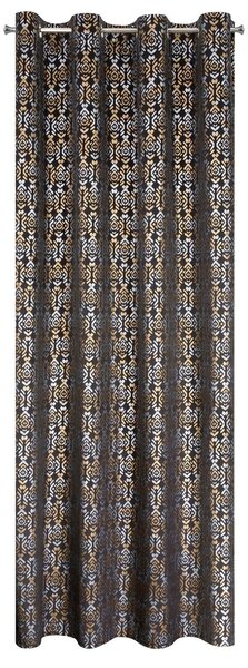 ZATEMŇOVACÍ ZÁVĚS NA KROUŽCÍCH LAURA 140X250 CM VZOROVANÁ