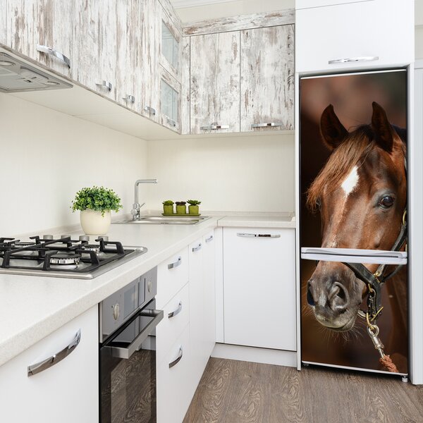 Nálepka fototapeta lednička Portrét koně FridgeStick-70x190-f-118893601