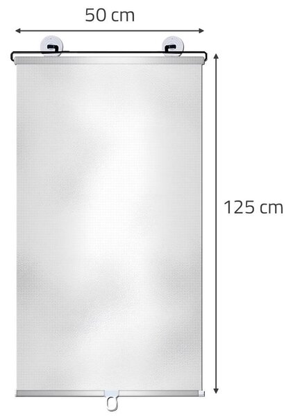 Rolovací sluneční clona světlá - 50 x 125 cm