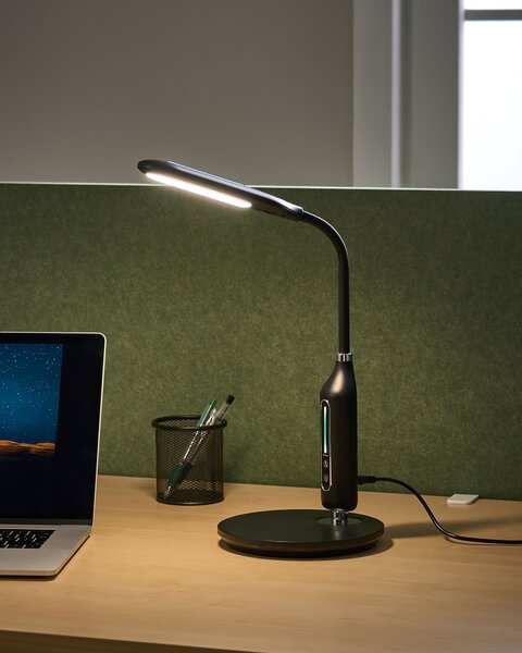 LED stolní lampa CYGNUS se stmívačem Kov Černá