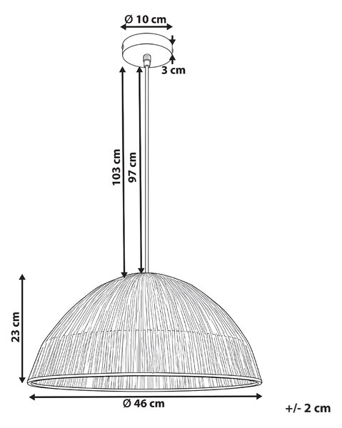 Závěsná lampa WERU Proutí Přírodní