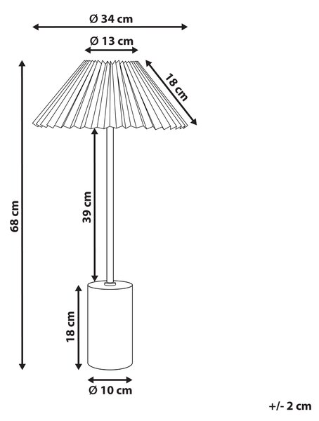 Stolní lampa BALUARTE Umělý len Béžová