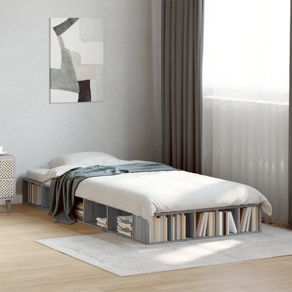 Rám postele šedý sonoma 75 x 190 cm kompozitní dřevo 3280536