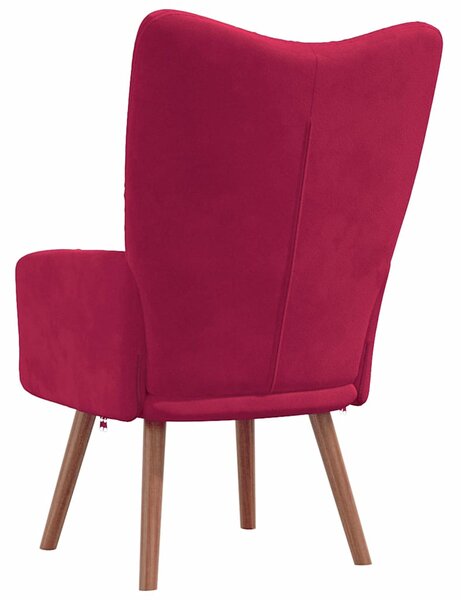 Relaxační křeslo vínové samet 328056