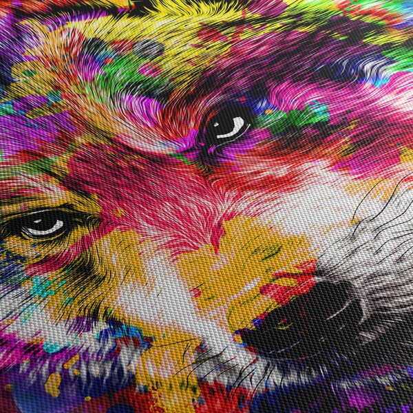 Obraz - Vlk s graffiti (70x50 cm)