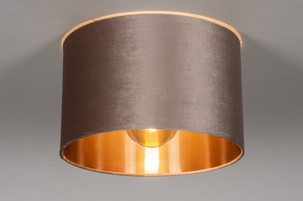 Stropní designové svítidlo Wildmore Taupe and Gold 40 (LMD)