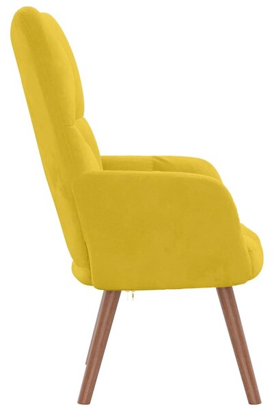 Relaxační křeslo hořčicově žluté samet 328058