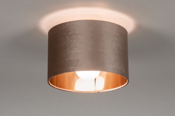 Stropní designové svítidlo Wildmore Taupe and Gold 25 (LMD)